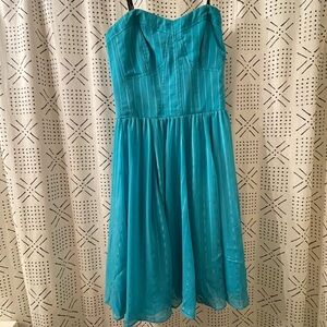 Guess Teal Strapless Dress